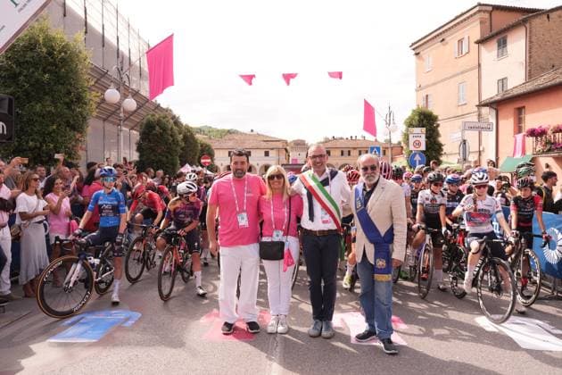 Emanuele Feduzi Mayor of Fermignano during the 7th stage of the Giro d™Italia Women, from Fermignano to Monte Nerone, Italy Saturday, July 12, 2025. - cycling .  Copyright: xMassimoxPaolone LaPressex