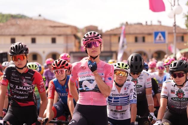 Movistar Team™s Reusser Marlen during the 7th stage of the Giro d™Italia Women, from Fermignano to Monte Nerone, Italy Saturday, July 12, 2025. - cycling .  Copyright: xMassimoxPaolone LaPressex