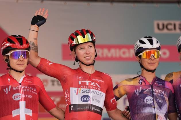 Team Sd Worx - Protime™s Wiebes Lorena during the 7th stage of the Giro d™Italia Women, from Fermignano to Monte Nerone, Italy Saturday, July 12, 2025. - cycling .  Copyright: xMassimoxPaolone LaPressex