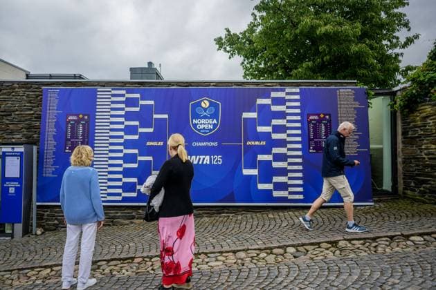 250712 The Playoff tree of WTA, Tennis Damen 125 Nordea Open on July 12, 2025 in Bastad. Photo: Mathilda Schuler BILDBYRAN kod MA MA0844 tennis wta 125 nordea open dubbelfinal dam bbeng publik slutspelsträd Copyright: MATHILDAxSCHULER BB250712MA006