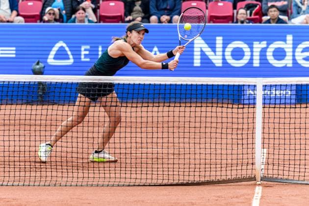 250712 Irene Burillo of Spain during the double final of Nordea Open on July 12, 2025 in Bastad. Photo: Mathilda Schuler BILDBYRAN kod MA MA0844 tennis WTA, Tennis Damen 125 nordea open dubbelfinal dam bbeng Copyright: MATHILDAxSCHULER BB250712MA018