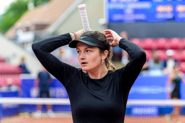 250712 Jesika Maleckova of Czech Republic during the double final of Nordea Open on July 12, 2025 in Bastad. Photo: Mathilda Schuler BILDBYRAN kod MA MA0844 tennis WTA, Tennis Damen 125 nordea open dubbelfinal dam bbeng Copyright: MATHILDAxSCHULER BB250712MA019