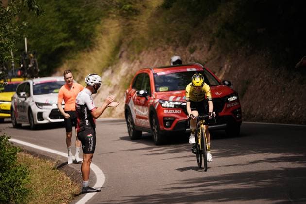 Team Visma Lease A Bike™s Geurts Mijntje during the 7th stage of the Giro d™Italia Women, from Fermignano to Monte Nerone, Italy Saturday, July 12, 2025. - cycling .  Copyright: xMarcoxAlpozzi LaPressex