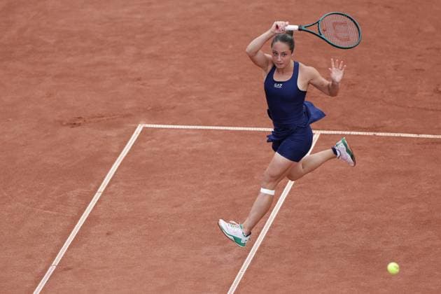 BASTAD, SVERIGE 20250712 Elisabetta Cocciaretto, Italien, mot Katarzyna Kawa, Polen, under lördagens final i damernas singel under tennisturneringen Nordea Open i Bastad. BASTAD SVERIGE x9200x