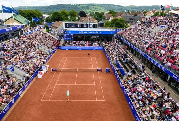 250712 General view of Centre court during the singel final of Nordea Open on July 12, 2025 in Bastad. Photo: Mathilda Schuler BILDBYRAN kod MA MA0844 tennis WTA, Tennis Damen 125 nordea open singelfinal dam bbeng Copyright: MATHILDAxSCHULER BB250712MA052