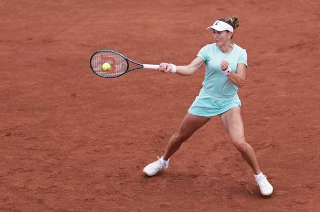 BASTAD, SVERIGE 20250712 Katarzyna Kawa, Polen, mot Elisabetta Cocciaretto, Italien, under lördagens final i damernas singel under tennisturneringen Nordea Open i Bastad. BASTAD SVERIGE x9200x