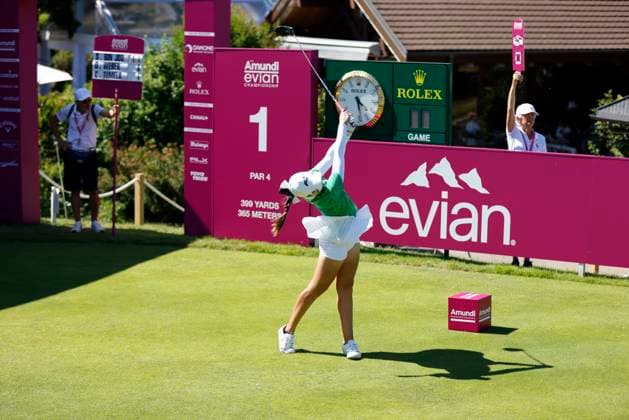EVIAN-LES-BAINS, FRANCE - 12.07.2025: Clarisa Temelo (MEX) of The Amundi Evian Championship at the Evian Resort Golf Club on July 12, 2025 in Evian-les-Bains, France.