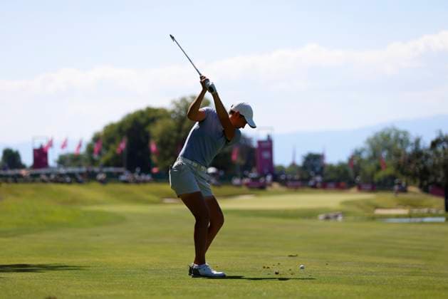 EVIAN-LES-BAINS, FRANCE - 12.07.2025: Dewi Weber (NED) of The Amundi Evian Championship at the Evian Resort Golf Club on July 12, 2025 in Evian-les-Bains, France.