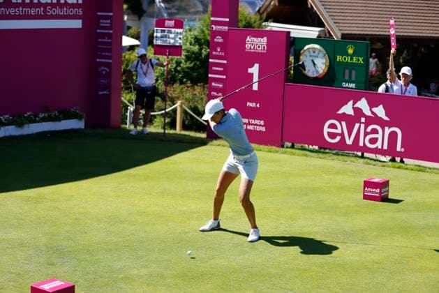 EVIAN-LES-BAINS, FRANCE - 12.07.2025: Dewi Weber (NED) of The Amundi Evian Championship at the Evian Resort Golf Club on July 12, 2025 in Evian-les-Bains, France.
