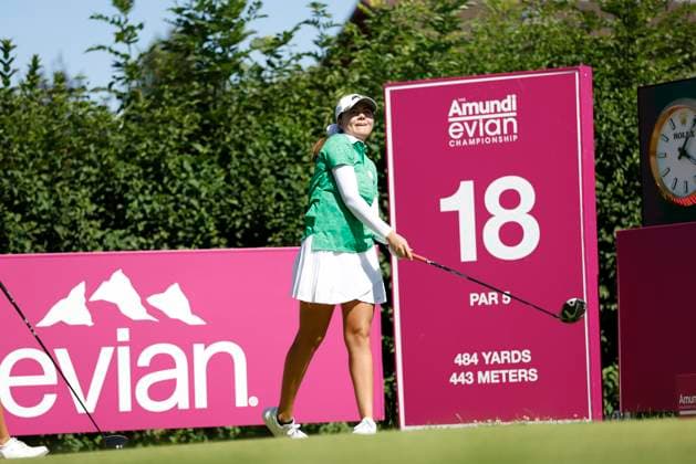 EVIAN-LES-BAINS, FRANCE - 12.07.2025: Clarisa Temelo (MEX) of The Amundi Evian Championship at the Evian Resort Golf Club on July 12, 2025 in Evian-les-Bains, France.
