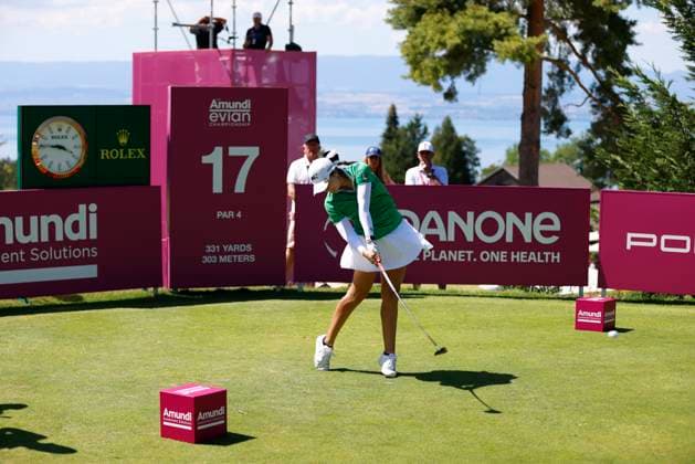 EVIAN-LES-BAINS, FRANCE - 12.07.2025: Clarisa Temelo (MEX) of The Amundi Evian Championship at the Evian Resort Golf Club on July 12, 2025 in Evian-les-Bains, France.