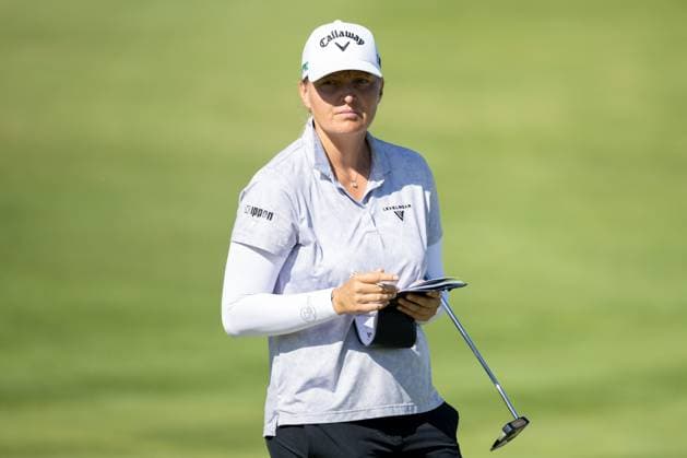PERRINE DELACOUR ALMUNDI EVIAN CHAMPIONSHIP PHOTOPQR LE DAUPHINE Grégory YETCHMENIZA ; Évian-les-Bains ; 12 07 2025 ; Évian-les-Bains (Haute-Savoie),12 juillet. 2025 THE ALMUNDI EVIAN CHAMPIONSHIP sur notre photo : Perrine Delacour, Fra. Grégory Yetchmeniza Le Dauphiné Libéré