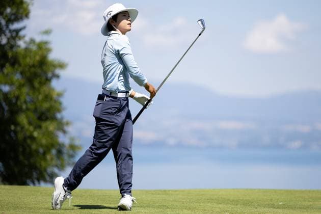 SOMI LEE ALMUNDI EVIAN CHAMPIONSHIP PHOTOPQR LE DAUPHINE Grégory YETCHMENIZA ; Évian-les-Bains ; 12 07 2025 ; Évian-les-Bains (Haute-Savoie),12 juillet. 2025 THE ALMUNDI EVIAN CHAMPIONSHIP sur notre photo : Somi Lee, Korea. Grégory Yetchmeniza Le Dauphiné Libéré