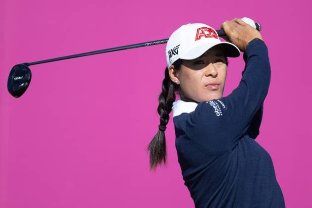 CELINE BOUTIER ALMUNDI EVIAN CHAMPIONSHIP PHOTOPQR LE DAUPHINE Grégory YETCHMENIZA ; Évian-les-Bains ; 12 07 2025 ; Évian-les-Bains (Haute-Savoie),12 juillet. 2025 THE ALMUNDI EVIAN CHAMPIONSHIP sur notre photo : Celine Boutier, Fra. Grégory Yetchmeniza Le Dauphiné Libéré