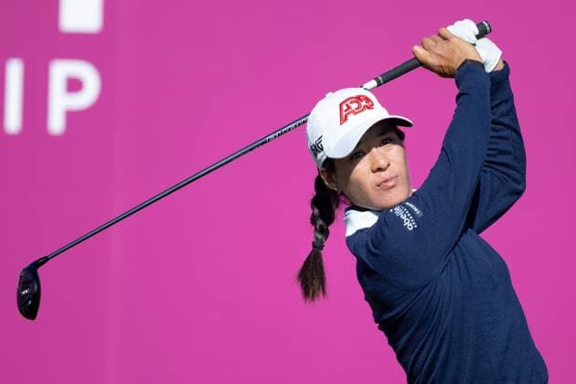 CELINE BOUTIER ALMUNDI EVIAN CHAMPIONSHIP PHOTOPQR LE DAUPHINE Grégory YETCHMENIZA ; Évian-les-Bains ; 12 07 2025 ; Évian-les-Bains (Haute-Savoie),12 juillet. 2025 THE ALMUNDI EVIAN CHAMPIONSHIP sur notre photo : Celine Boutier, Fra. Grégory Yetchmeniza Le Dauphiné Libéré