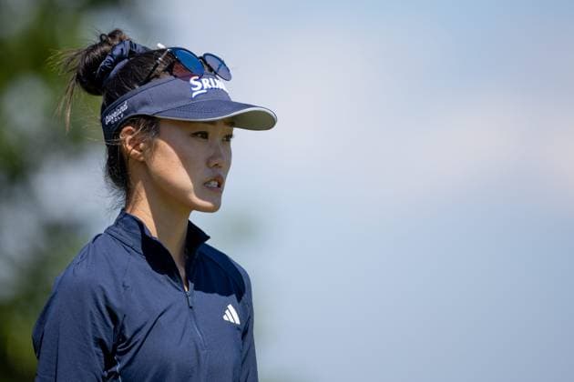 GRACE KIM ALMUNDI EVIAN CHAMPIONSHIP PHOTOPQR LE DAUPHINE Grégory YETCHMENIZA ; Évian-les-Bains ; 12 07 2025 ; Évian-les-Bains (Haute-Savoie),12 juillet. 2025 THE ALMUNDI EVIAN CHAMPIONSHIP sur notre photo : Grace Kim, Australia. Grégory Yetchmeniza Le Dauphiné Libéré