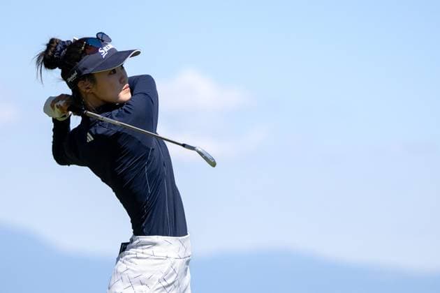 GRACE KIM ALMUNDI EVIAN CHAMPIONSHIP PHOTOPQR LE DAUPHINE Grégory YETCHMENIZA ; Évian-les-Bains ; 12 07 2025 ; Évian-les-Bains (Haute-Savoie),12 juillet. 2025 THE ALMUNDI EVIAN CHAMPIONSHIP sur notre photo : Grace Kim, Australia. Grégory Yetchmeniza Le Dauphiné Libéré
