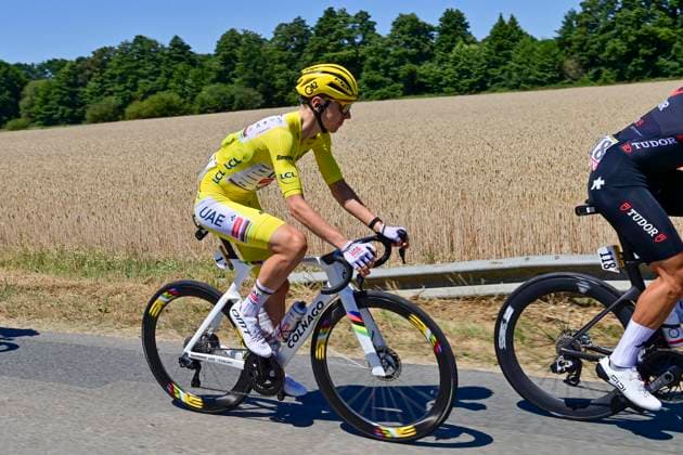 Tour de France 2025 Stage 8 LAVAL ESPACE MAYENNE, FRANCE - JULY 12 : Pogacar Tadej (SLO) of UAE Team Emirates - XRG in action during stage 8 of the 112th edition of Tour de France an UCI World Tour 2.UWT cycling road race stage for Men Elite of 174 km with start in Saint-Meen-le-Grand and finish in Laval Espace Mayenne on July 12, 2025 in Laval Espace Mayenne, France, 12 07 2025 ( Motordriver Kenny Verfaillie - Laval Espace Mayenne France  Copyright: xPetexGodingx