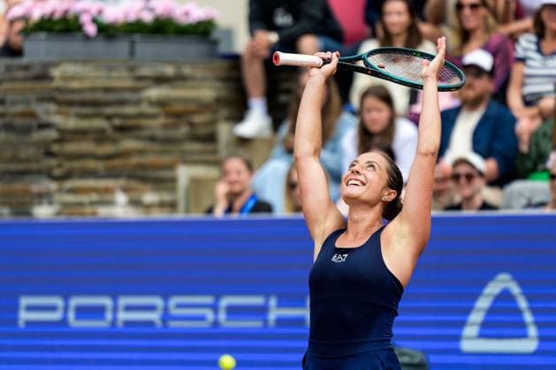 250712 Elisabetta Cocciaretto of Italy celebrates after the singel final of Nordea Open on July 12, 2025 in Bastad. Photo: Mathilda Schuler BILDBYRAN kod MA MA0844 tennis WTA, Tennis Damen 125 nordea open singelfinal dam bbeng jubel Copyright: MATHILDAxSCHULER BB250712MA067