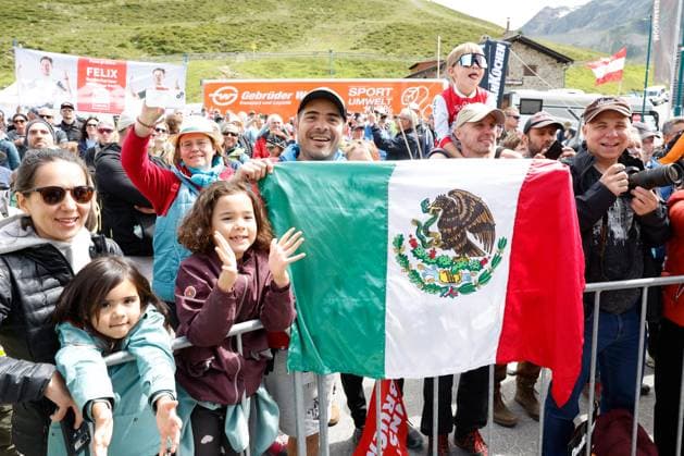 CYCLING - Tour of Austria 2025 KUEHTAI,AUSTRIA,12.JUL.25 - CYCLING - Tour of Austria, stage 3, Innsbruck - Kuehtai. Image shows fans of Isaac del Toro (MEX UAE TEAM EMIRATES XRG).  GEPAxpictures xMichaelxKristen