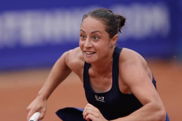 BASTAD, SWEDEN 20250712 Elisabetta Cocciaretto, Italy, (picture) against Katarzyna Kawa, Poland, during the women s singles final at the Nordea Open tennis tournament in Bastad, Sweden July 12, 2025. BASTAD SWEDEN x9200x