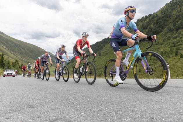 CYCLING - Tour of Austria 2025 KUEHTAI,AUSTRIA,12.JUL.25 - CYCLING - Tour of Austria, stage 3, Innsbruck - Kuehtai. Image shows the peloton.  GEPAxpictures xMichaelxKristen