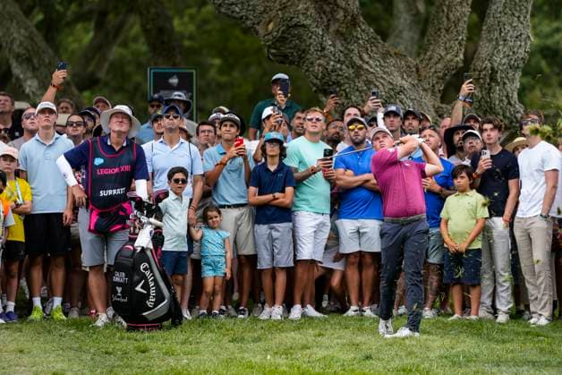 July 12, 2025, Cadiz, Cadiz, SPAIN: Caleb Surrant of Legion XIII team in actions during day two of the LIV Golf Andalucia at Golf Club Royal of Valderrama on July 12, 2025 in Cadiz, Spain. Cadiz SPAIN - ZUMAa181 20250712_zaa_a181_083 Copyright: xJoaquinxCorcherox