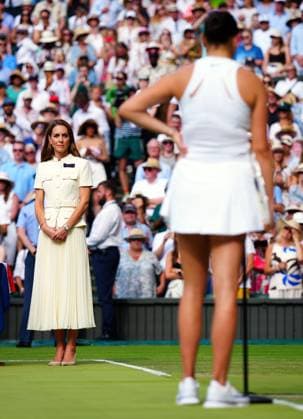 Catherine Duchess of Cambridge watches the speech of Amanda Anisimova Wimbledon Tennis Championships, Day 13, The All England Lawn Tennis and Croquet Club, London, UK - 12 Jul 2025London The All England Lawn Tennis and United Kingdom  Copyright: xJavierxGarcia Shutterstockx 15392293bz