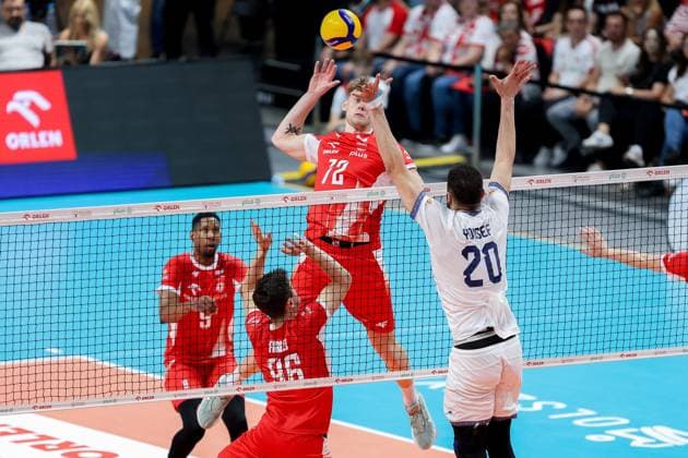 OLSZTYN 12.07.2025 SIATKOWKA MIEDZYNARODOWY MECZ TOWARZYSKI POLSKA - IRAN - - - FRIENDLY INTERNATIONAL VOLLEYBALL MATCH: POLAND - IRAN NZ JAN FIRLEJ MATEUSZ POREBA YOUSEF KAZEMI POSHTPARI FOT. MACIEJ GILEWSKI 400mm.pl NEWSPIX.PL --- newspix.pl 