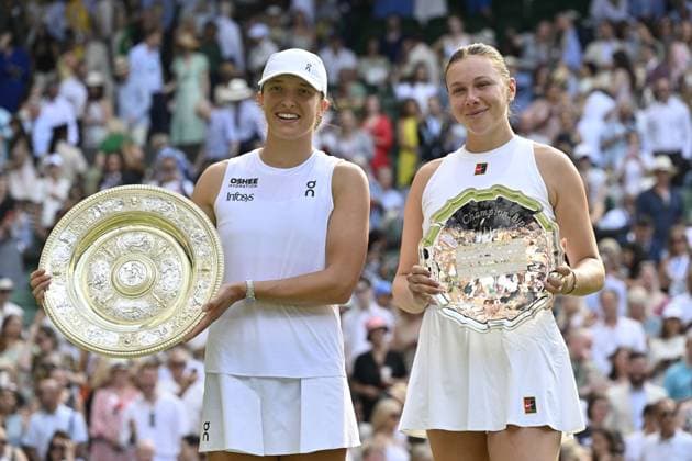 Tennis : Wimbledon -2025 - ITF - Tennis - Wimbledon - ITF - Royal Box - Iga Swiatek - Pologne bat Amanda Anisimova - USA 6 0 6 0 GB  Copyright: xChryslenexCaillaudx Pznewsx