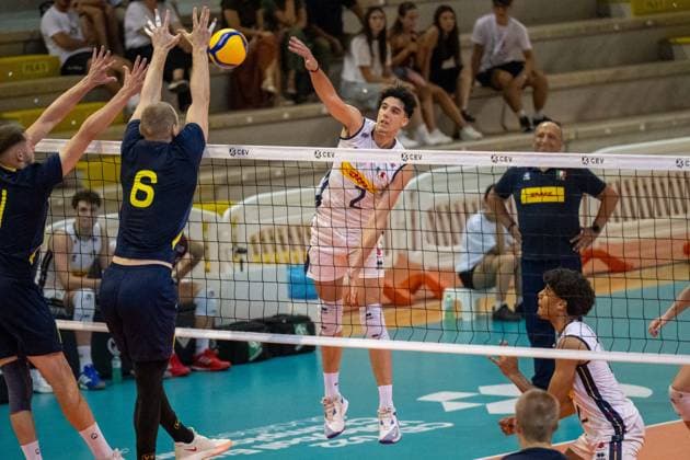 VOLLEY - Evento - Men s U22 European Championship, EM, Europameisterschaft Qualification Tournament - Italy vs Ukraine FRASCIO Diego during the challenge between the national teams of Ukraine and Italy, valid for the qualification for the European CEV U22 2026 during Men s U22 European Championship Qualification Tournament - Italy vs Ukraine, Events in Cisterna Latina, Italy, July 12 2025 Cisterna Latina Italy  Copyright: xIPAxSport ABACAx