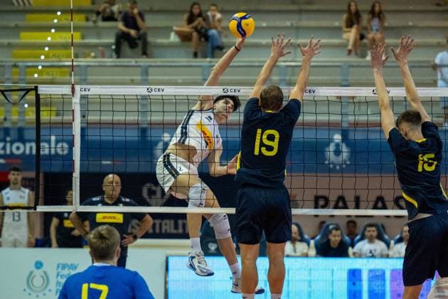 VOLLEY - Evento - Men s U22 European Championship, EM, Europameisterschaft Qualification Tournament - Italy vs Ukraine FRASCIO Diego during the challenge between the national teams of Ukraine and Italy, valid for the qualification for the European CEV U22 2026 during Men s U22 European Championship Qualification Tournament - Italy vs Ukraine, Events in Cisterna Latina, Italy, July 12 2025 Cisterna Latina Italy  Copyright: xIPAxSport ABACAx