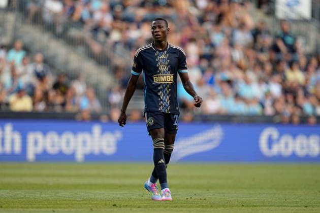 July 12, 2025: Philadelphia Union Midfielder Danley Jean Jacques (21) walks on the field during the first half of an MLS, Fussball Herren, USA match against the New York Red Bulls at Subaru Park in Chester, Pennsylvania. CSM Chester United States of America - ZUMAc04_ 20250712_zma_c04_137 Copyright: xKylexRoddenx