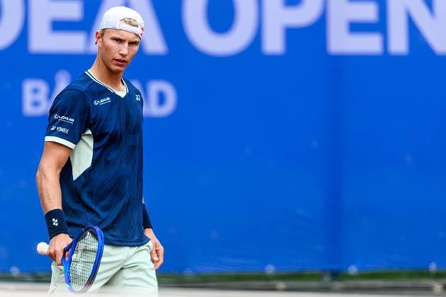 250720 Nicolai Budkov Kjaer of Norway during the qualifier tennis match at Nordea Open on July 20, 2025 in Bastad. Photo: Mathilda Schuler BILDBYRAN kod MA MA0845 tennis ATP, Tennis Herren 250 nordea open bbeng kval norge norway Copyright: MATHILDAxSCHULER BB250720MA006