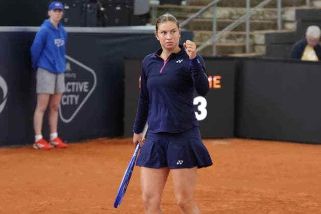 GER, Hamburg, xFSx, ATP250 Frauen-Tennistunier MSC Hamburg Ladies Open 2025, 13.07.2025 Valentina Steiner (GER) vs Renata Jamrichova (SVK) v.l., Valentina Steiner (GER) Siegerfaust, jubel Copyright: HMBxMedia FernandoxSoares