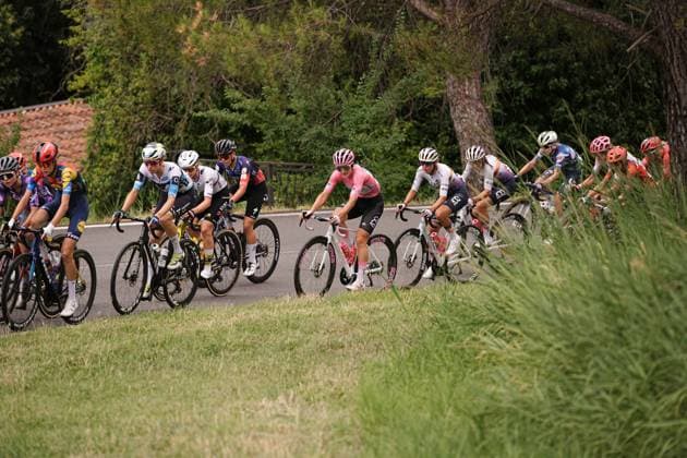 The pack during the 8th stage of the Giro d™Italia Women, from ForlÃ¬ to Imola (Autodromo Enzo e Dino Ferrari), Italy Sunday, July 13, 2025. - cycling .  Copyright: xMarcoxAlpozzi LaPressex