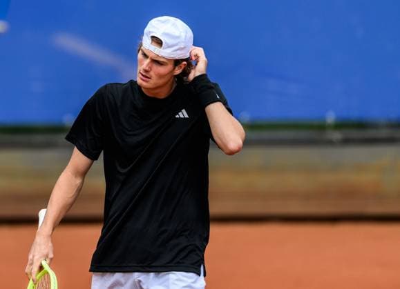 250720 Olle Wallin of Sweden during the qualifier tennis match at Nordea Open on July 20, 2025 in Bastad. Photo: Mathilda Schuler BILDBYRAN kod MA MA0845 tennis ATP, Tennis Herren 250 nordea open bbeng kval sweden sverige Copyright: MATHILDAxSCHULER BB250720MA018