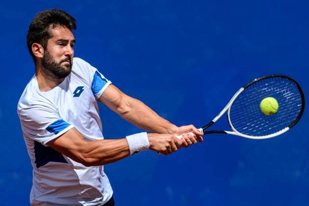250720 Viktor Durasovic of Norway during the qualifier tennis match at Nordea Open on July 20, 2025 in Bastad. Photo: Mathilda Schuler BILDBYRAN kod MA MA0845 tennis ATP, Tennis Herren 250 nordea open bbeng kval norge norway Copyright: MATHILDAxSCHULER BB250720MA020
