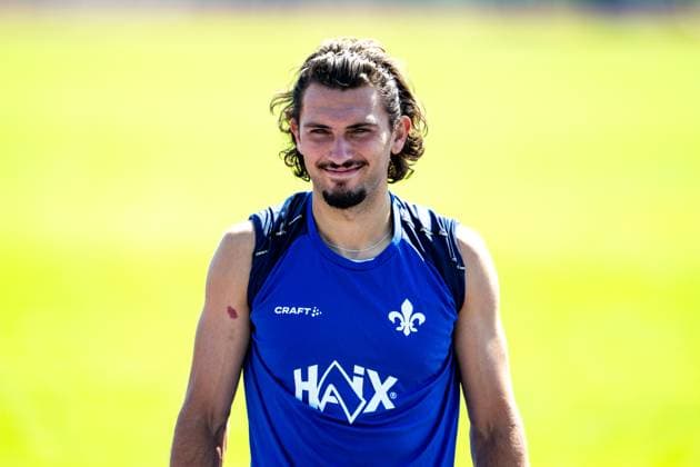 Fraser Hornby (SV Darmstadt 98, 09) beim Training, SV Darmstadt 98, Fussball, 2. Bundesliga, Trainingslager, 4. Tag, 13.07.2025. SV Darmstadt 98, Fussball, 2. Bundesliga, Trainingslager, 4. Tag, 13.07.2025. Bad Wörishofen