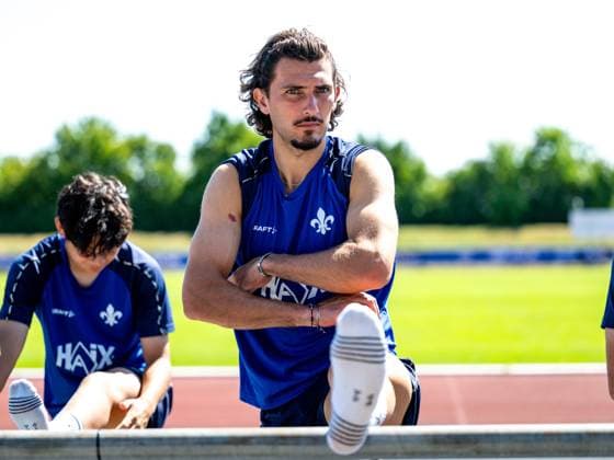 Sport Bilder des Tages Fraser Hornby (SV Darmstadt 98, 09) beim Training, SV Darmstadt 98, Fussball, 2. Bundesliga, Trainingslager, 4. Tag, 13.07.2025. SV Darmstadt 98, Fussball, 2. Bundesliga, Trainingslager, 4. Tag, 13.07.2025. Bad Wörishofen