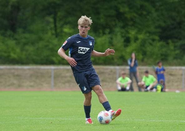 Testspiel, TSG Hoffenheim vs SGV Freiberg 12.07.2025, Waldparkstadion, Mühlhausen, Testspiel, TSG Hoffenheim vs SGV Freiberg , im Bild Hennes Behrens (Hoffenheim)