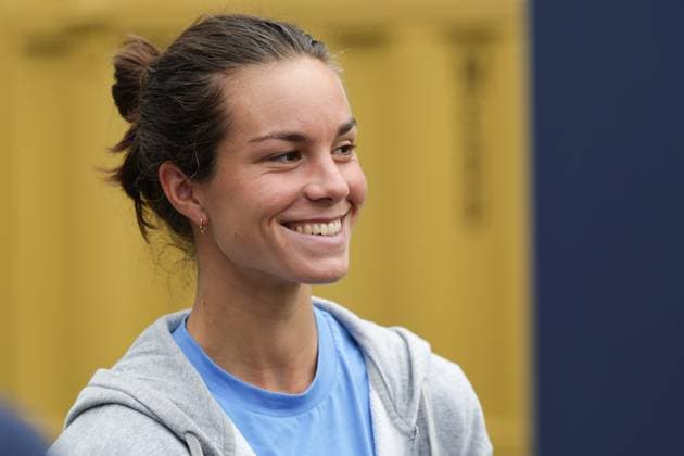 GER, Hamburg, xFSx, ATP250 Frauen-Tennistunier , MSC Hamburg Ladies Open Auslosung 2025, 13.07.2025 v.l., Lois Boisson (FRA) laechelt , freut sich Copyright: HMBxMedia FernandoxSoares