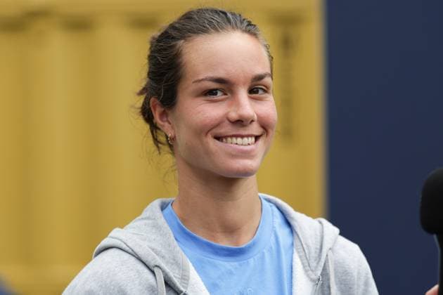GER, Hamburg, xFSx, ATP250 Frauen-Tennistunier , MSC Hamburg Ladies Open Auslosung 2025, 13.07.2025 v.l., Lois Boisson (FRA) laechelt , freut sich Copyright: HMBxMedia FernandoxSoares