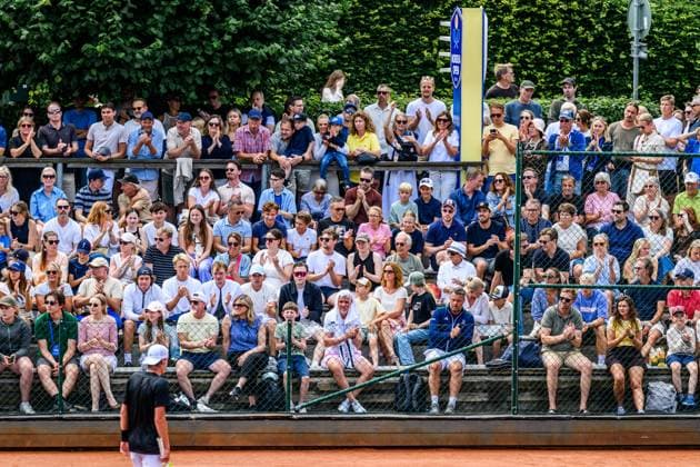 250713 Spectators following the qualifier tennis match between Olle Wallin of Sweden and Viktor Durasovic of Norway (not in picture) at Nordea Open on July 13, 2025 in Bastad. Photo: Mathilda Schuler BILDBYRAN kod MA MA0845 tennis ATP, Tennis Herren 250 nordea open bbeng kval sweden sverige norge norway publik Copyright: MATHILDAxSCHULER BB250713MA015