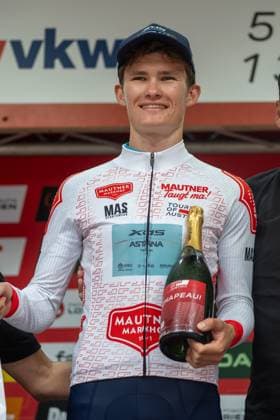 CYCLING - Tour of Austria 2025 FELDKIRCH,AUSTRIA,13.JUL.25 - CYCLING - Tour of Austria, stage 5, Feldkirch - Feldkirch. Image shows Nicolya Vinokurov (KAZ XDS ASTANA Team) with the bip for the best climber of the tour.  GEPAxpictures xOliverxLerch