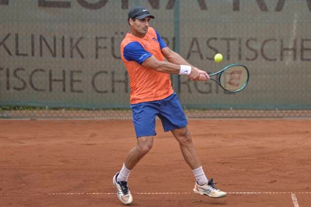 Benjamin Hassan GER 13.07.2025 Tennis 1. Bundesliga Herren, TC Bredeney vs TK BW Aachen, Tennis Club Bredeney, Essen,