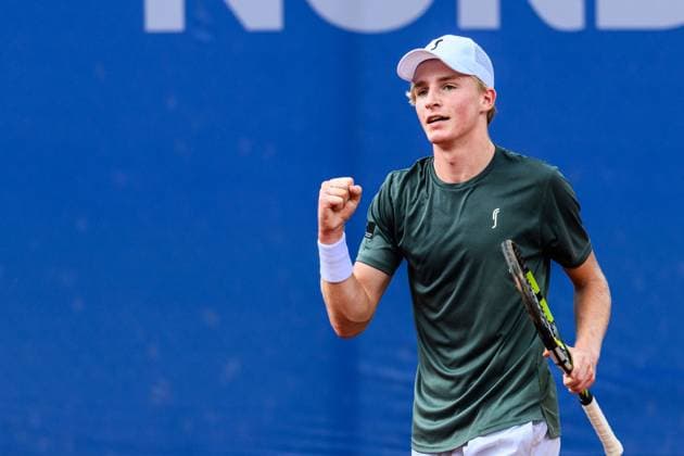 250713 Ludvig Fredrik Hede of Sweden during the qualifier tennis match at Nordea Open on July 13, 2025 in Bastad. Photo: Mathilda Schuler BILDBYRAN kod MA MA0845 tennis ATP, Tennis Herren 250 nordea open bbeng kval sweden sverige Copyright: MATHILDAxSCHULER BB250713MA030
