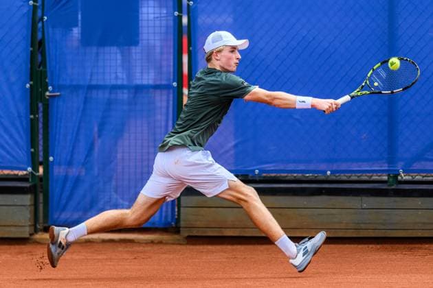 250713 Ludvig Fredrik Hede of Sweden during the qualifier tennis match at Nordea Open on July 13, 2025 in Bastad. Photo: Mathilda Schuler BILDBYRAN kod MA MA0845 tennis ATP, Tennis Herren 250 nordea open bbeng kval sweden sverige Copyright: MATHILDAxSCHULER BB250713MA031