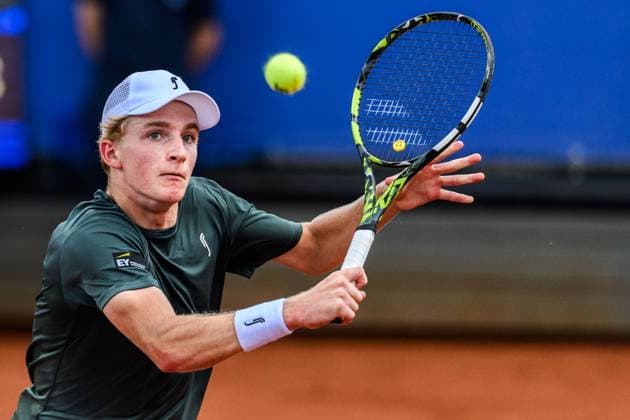 250713 Ludvig Fredrik Hede of Sweden during the qualifier tennis match at Nordea Open on July 13, 2025 in Bastad. Photo: Mathilda Schuler BILDBYRAN kod MA MA0845 tennis ATP, Tennis Herren 250 nordea open bbeng kval sweden sverige Copyright: MATHILDAxSCHULER BB250713MA032