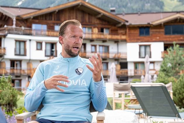 13.07.2025, Fussball, Saison 2025 2026, 2. Bundesliga, Vorbereitung, Sommertrainingslager des VfL Bochum in Scheffau am Wilden Kaiser, Interview mit Kevin Vogt (VfL Bochum 1848) xRHR-FOTO YYx